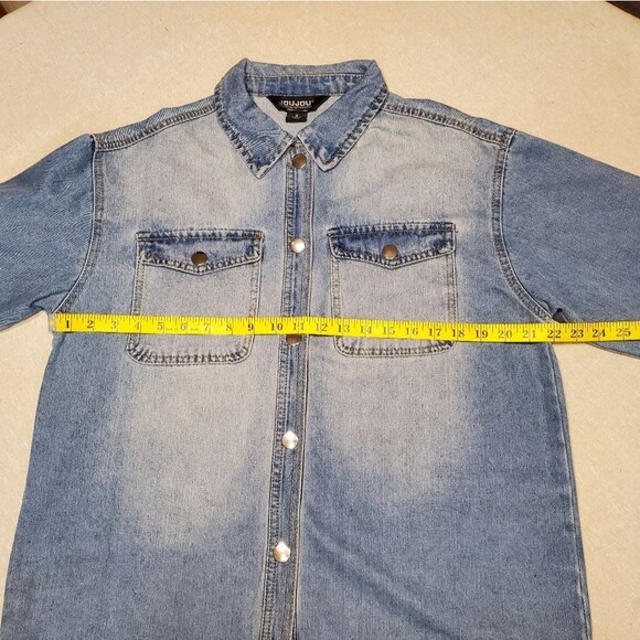 JouJou Denim Shacket NWT in Size  S - Picture 4 of 11